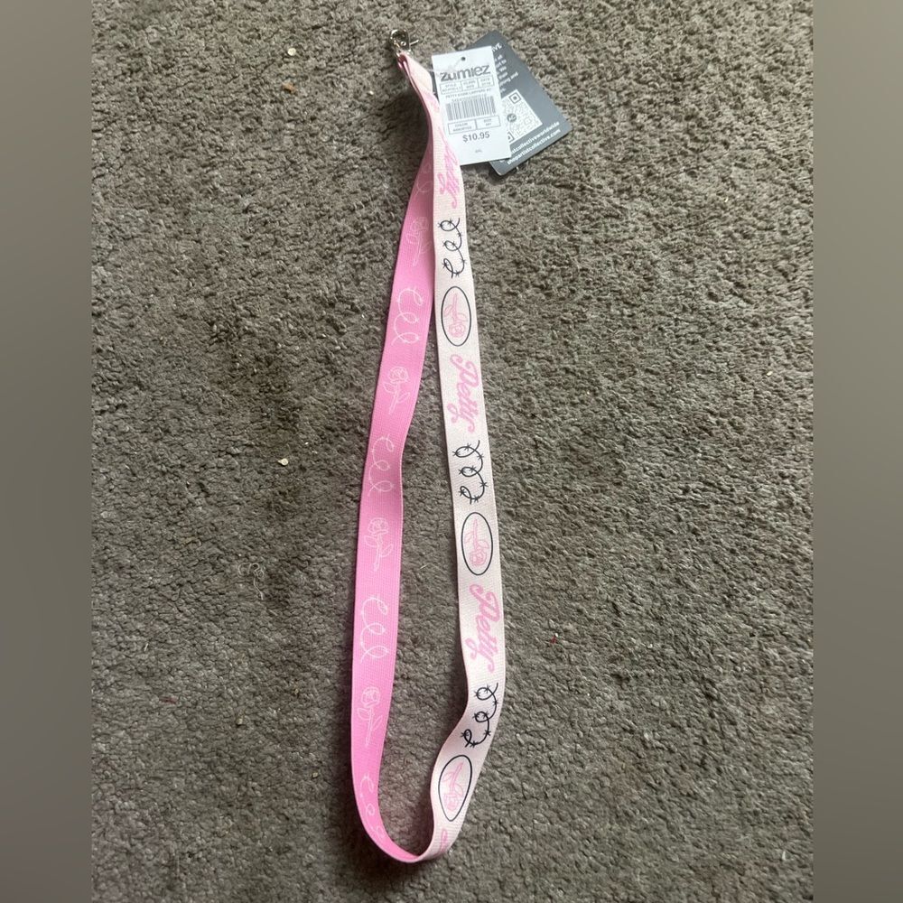 Pink and White Zumiez Lanyard